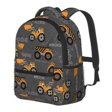 Toddler Backpack for Boys Construction Machines Cars Truck Tractor Kids Backp...