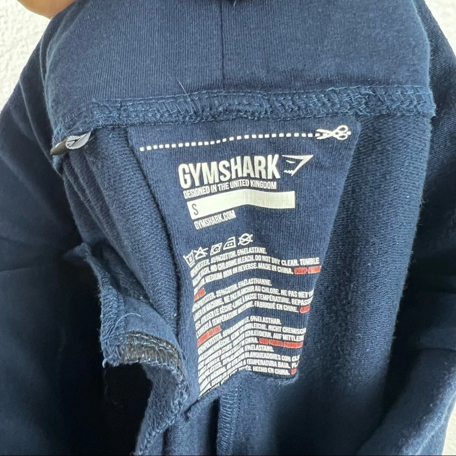 gymshark taper leg terry back zipper pocket sweatpants