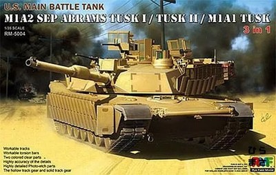 1/35 Modern US M1A2 SEP Abrams TUSK I/II/M1A1 3-in-1 Model Kit