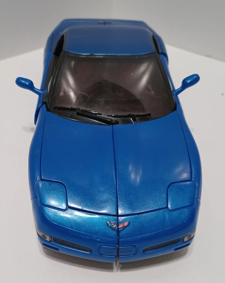 Hasbro Transformer 2004, Tracks, Chevy Corvette, Blue, Z06 Complete - Image 3 of 4