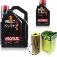 Inspektionspaket 6L Motul 8100 X-Clean+ 5W-30 FüR Audi A4 Avant 1.8 Tfsi 2.0 Q5
