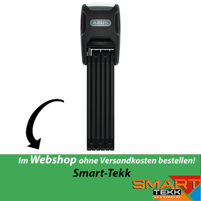 Faltradschloss Abus BORDO  Alarm 6000KA/90 schwarz + Halter SH