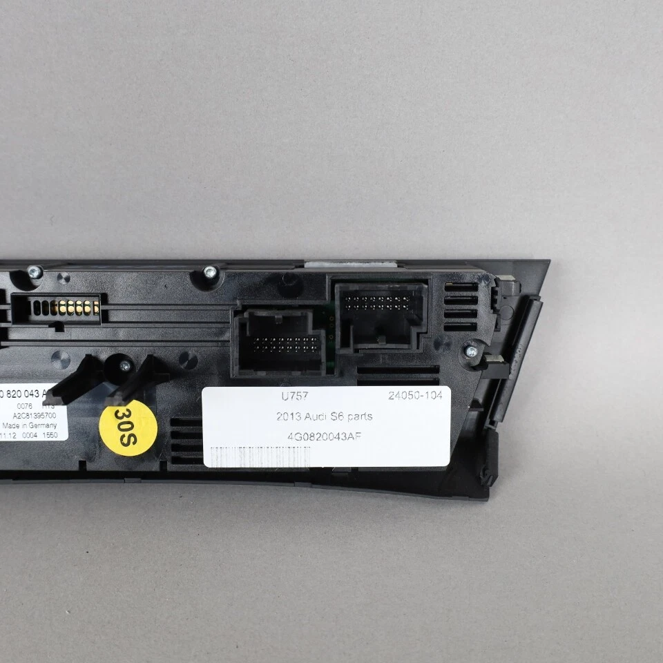 Panel de control de temperatura climática Audi A6 2012-2013 4G0820043AF OEM usado Foto 4 de 4