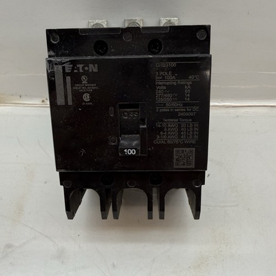 #ad GHB3100 EATON Molded Case Circuit Breaker G Frame 100A 3P $167.99