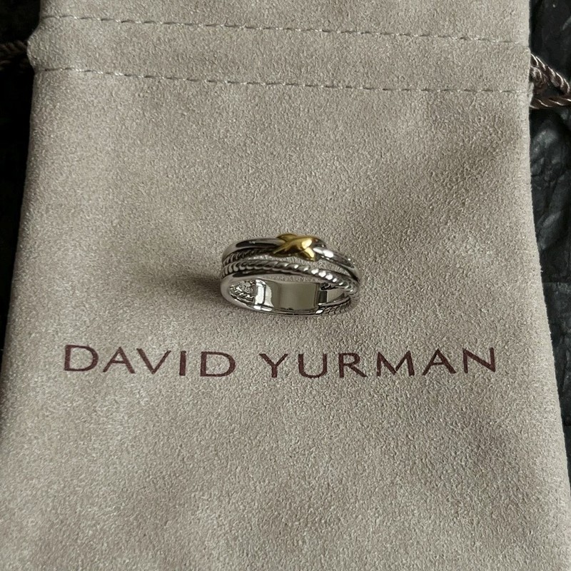 David Yurman Women's 925 Silver Crossover X Ring With Box Size 8