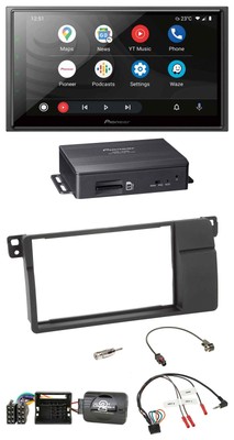 Pioneer TMC DAB Bluetooth Steering Wheel USB 2DIN Navigation For BMW 3 Series E46 00-06 Quad
