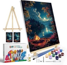 Paint by Numbers Kit for Adults with Frame, Landscape Paint by Numbers for Adult