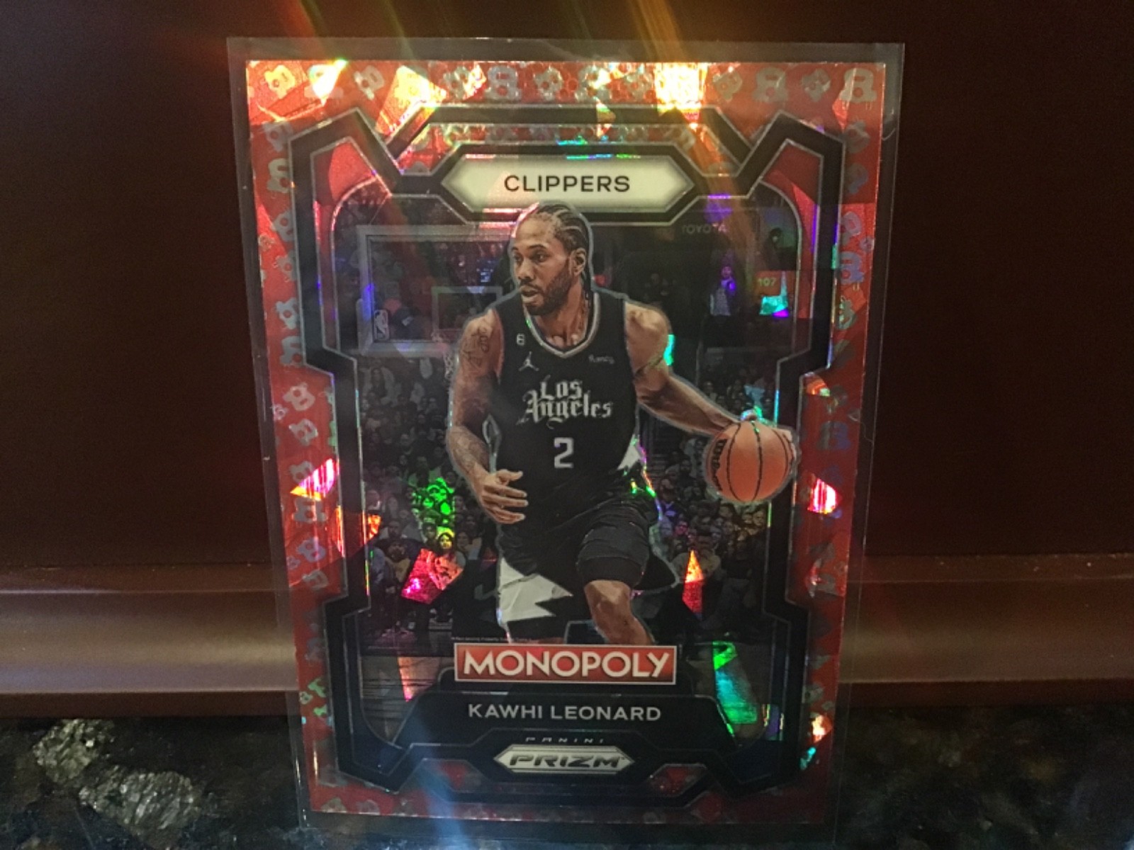 2023-24 Panini Prizm Monopoly - Kawhi Leonard #37 Free Parking Prizm