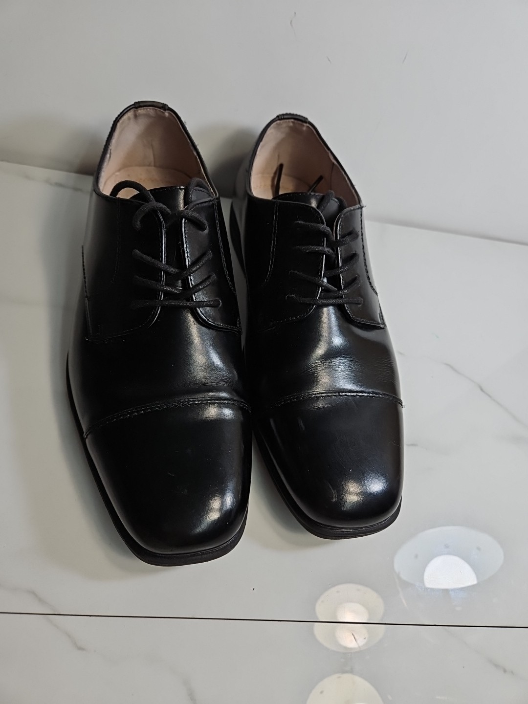 SAOLA Florsheim Memory Foam Nero Pelle Rivela Ragazzo 6M