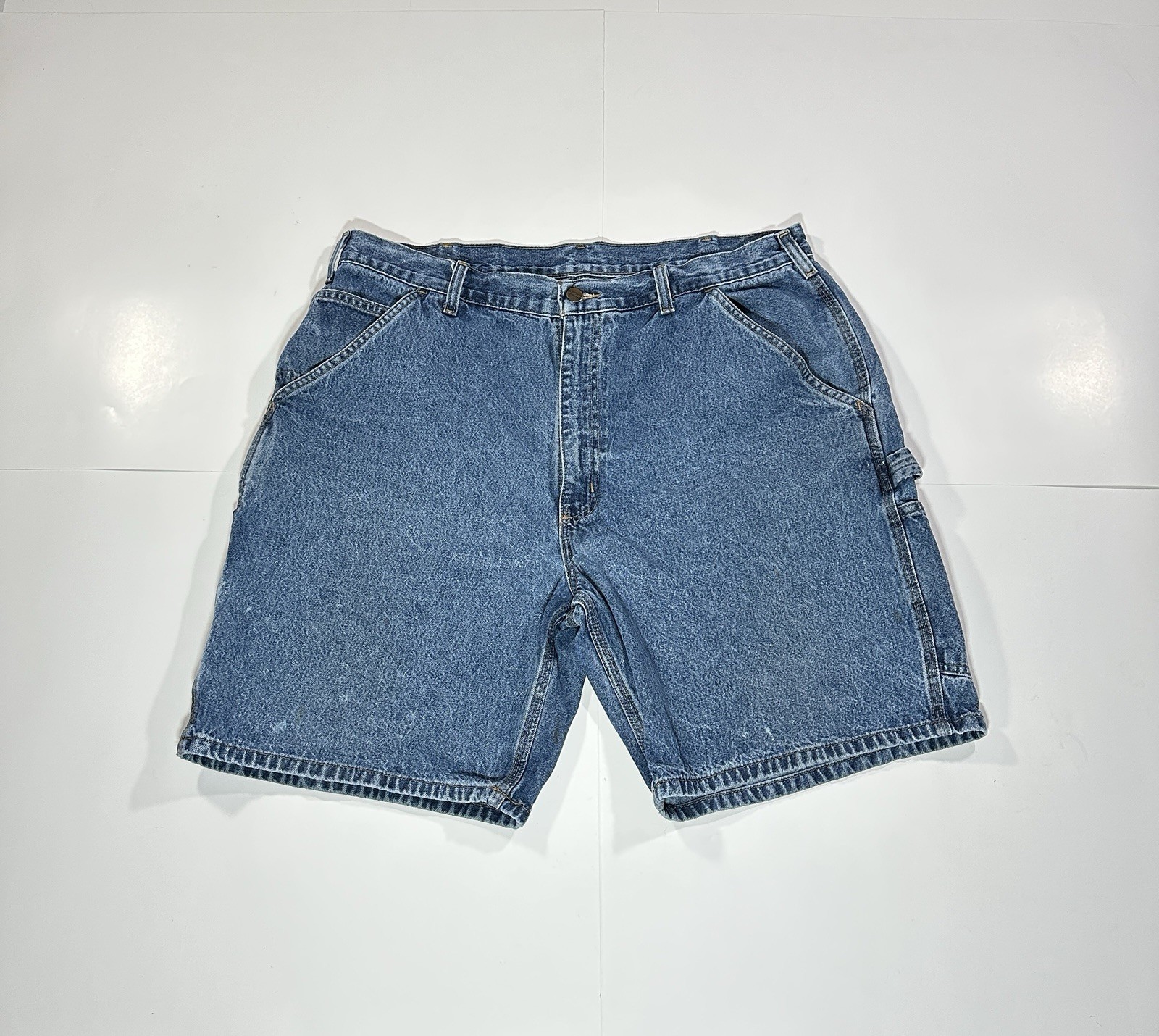 Carhartt Carpenter Denim Blue Jean Shorts D28 DPS Men’s Size 38 VTG Distressed
