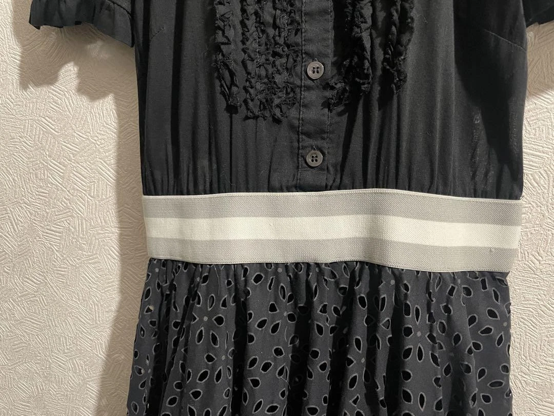 ALEXANDER McQUEEN gonna ritagliata abito arricciato manica a sbuffo camicia svasata D23