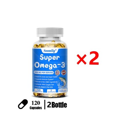 Super Omega-3 Fischölkapseln   Wohltuend für die Gehirn- und Herzgesundheit.