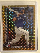 2025 Topps Chrome - Will Wagner #137 Gold RayWave Refractor 49/50 (RC)