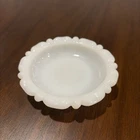 VTG ANCHOR HOCKING FIRE KING WHITE MILK GLASS 4" SM. ASHTRAY/TRINKET DISH