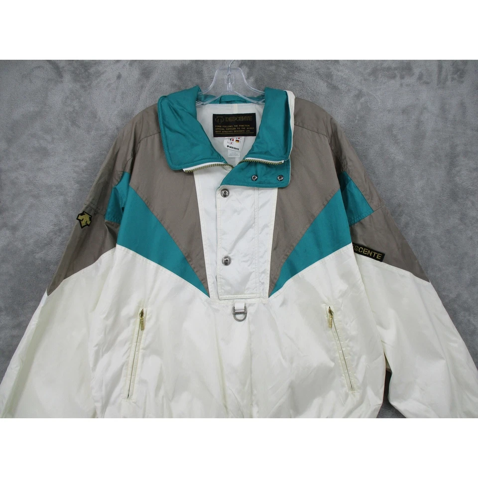 Винтажный Descente куртка мужская 3 США большой ветровка ретро Colorblock 80-х открытый - Изображение 3 из 4