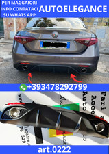 0222🔥Unterstoßstange Alfa Romeo Giulia Diffusor Mit Einzelendrohren ABS🔥