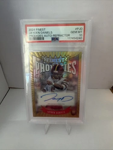 2024 Topps Finest Jayden Daniels Prodigies Rookie Auto PSA 10 Auto 10 LOW POP