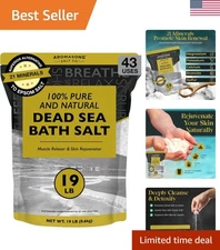 100% Pure Dead Sea Salt - 19 Lbs Spa Bath Salt for Muscle Relaxation & Skin Care