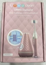 Tao Clean UMMA DIAMOND Sonic Toothbrush w/ UV Sanitizing Station Pink blush New