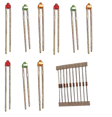 TTLED3 Train Tech Spur N/HO/OO LFX Traffic LED Set (rot amber grün)