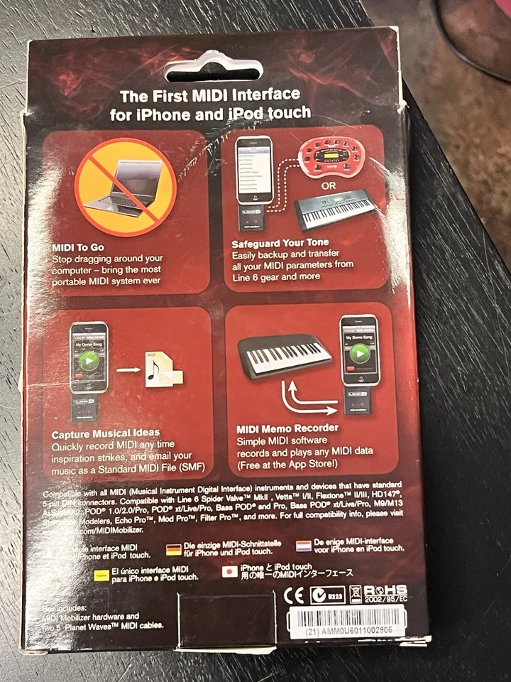 Line 6 MIDI Mobilizer 1 MIDI Interface For iPhone And iPod Touch. Brand New - Image 2 of 4