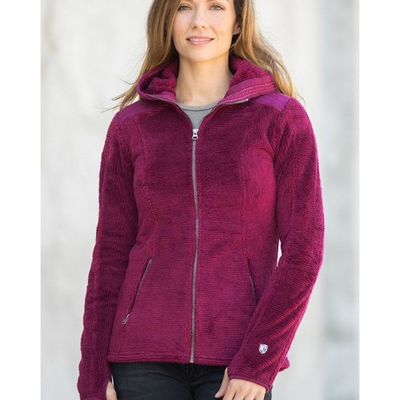 #ad Kuhl Alto Fleece Zip Up Hoodie Jacket Claret Outdoor Active Womens Small $24.00