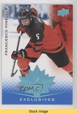 2021 Upper Deck Team Canada Juniors Blue Francesco Pinelli #92 READ 4om