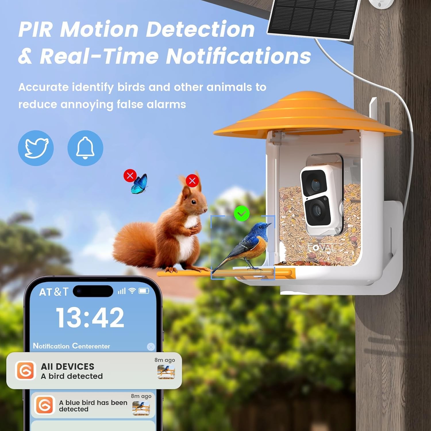 Bird Feeder with Camera, Smart Feeder Camera with AI Identify Bird Species, Auto