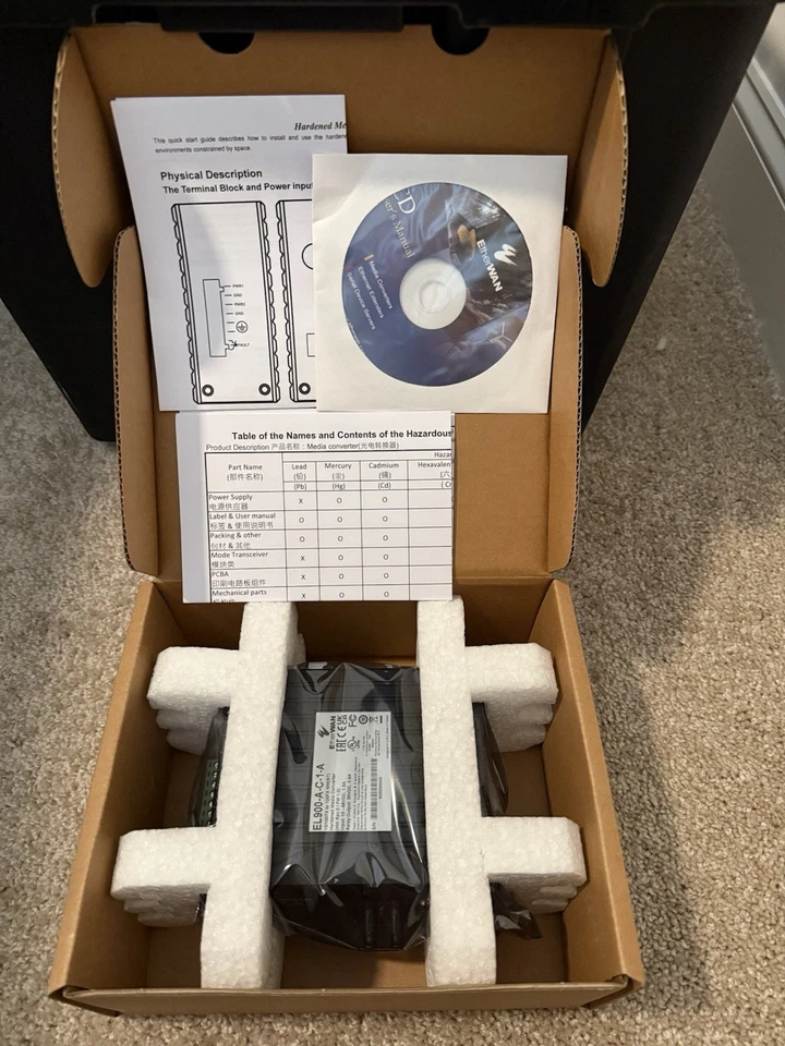 EtherWAN EL900-A-C-1-A Hardened Media Converter 10/100tx to 100FX St - Image 4 of 4