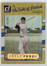 2017 Donruss Variation Gold Press Proof 3/99 Duke Snider (The of Flatbush) 14tz