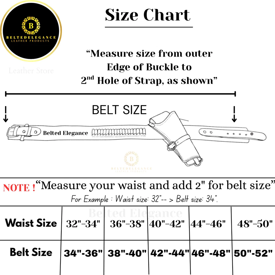 Cowboy Western Revolver Single Gun Holster Belt Black, Brown&Tan Genuine Leather - Image 4 of 4