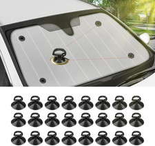 24PCS Car Glass Windshield Sunshade Suction Cups, Suction Cup Hook, Multi-Purpos