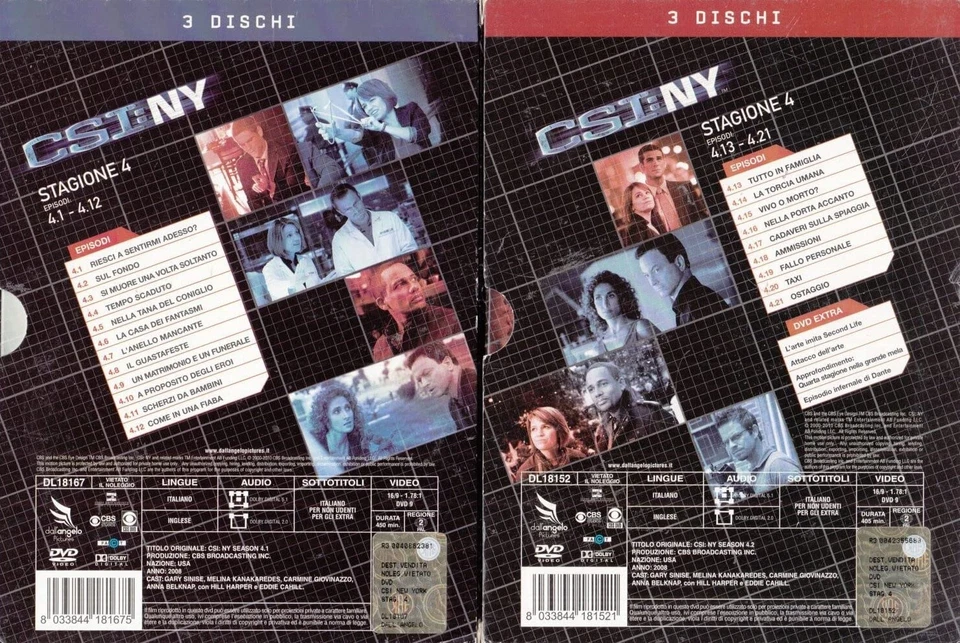 DVD *** CSI NY - LA QUARTA STAGIONE 4 - COMPLETA *** (Fuori Catalogo) - Bild 2 von 2
