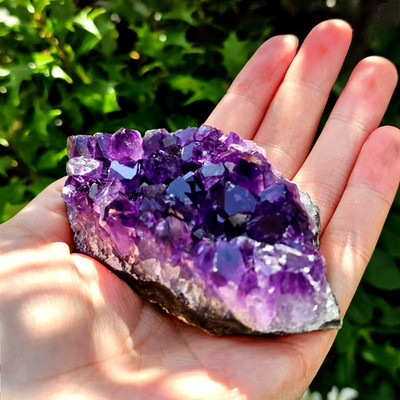 Natural Amethyst Geode Cluster Raw Quartz Crystal Healing Stone Specimen Home