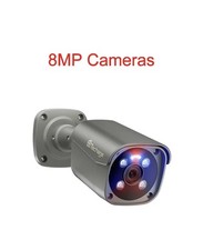 4/5MP 4K Security Metal POE IP Camera H.265 Outdoor Two Way Audio Surveillance