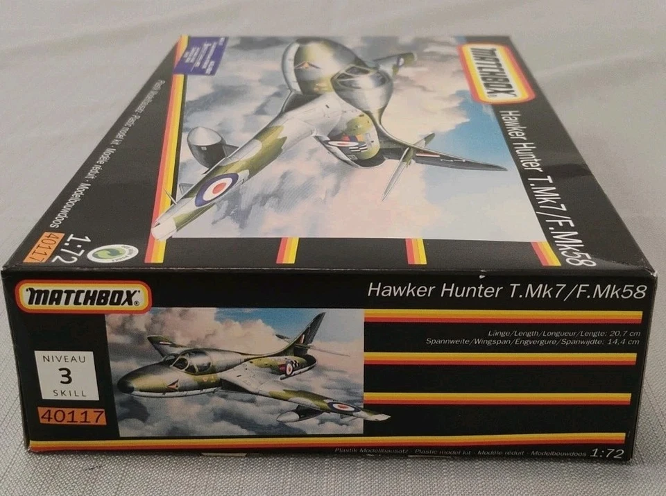 Matchbox 40117 Hawker Hunter T.Mk7/F.Mk58 1/72 model kit (B185) - Image 3 of 4