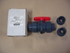 New PROFLO PFTUBV G PVC Double Union Ball Valve 1" With Threaded / Slip Fittings