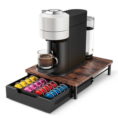Coffee Pod Drawer Organizer for Nespresso Vertuo, Patented Flexible Slot Desi...