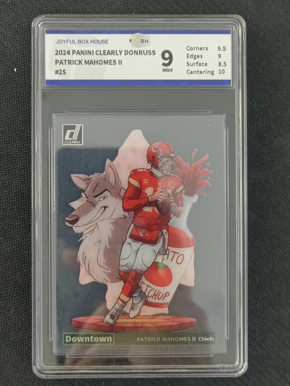 2023 Panini Clearly Donruss Downtown #25 Patrick Mahomes II Chiefs JBH 9 -J13