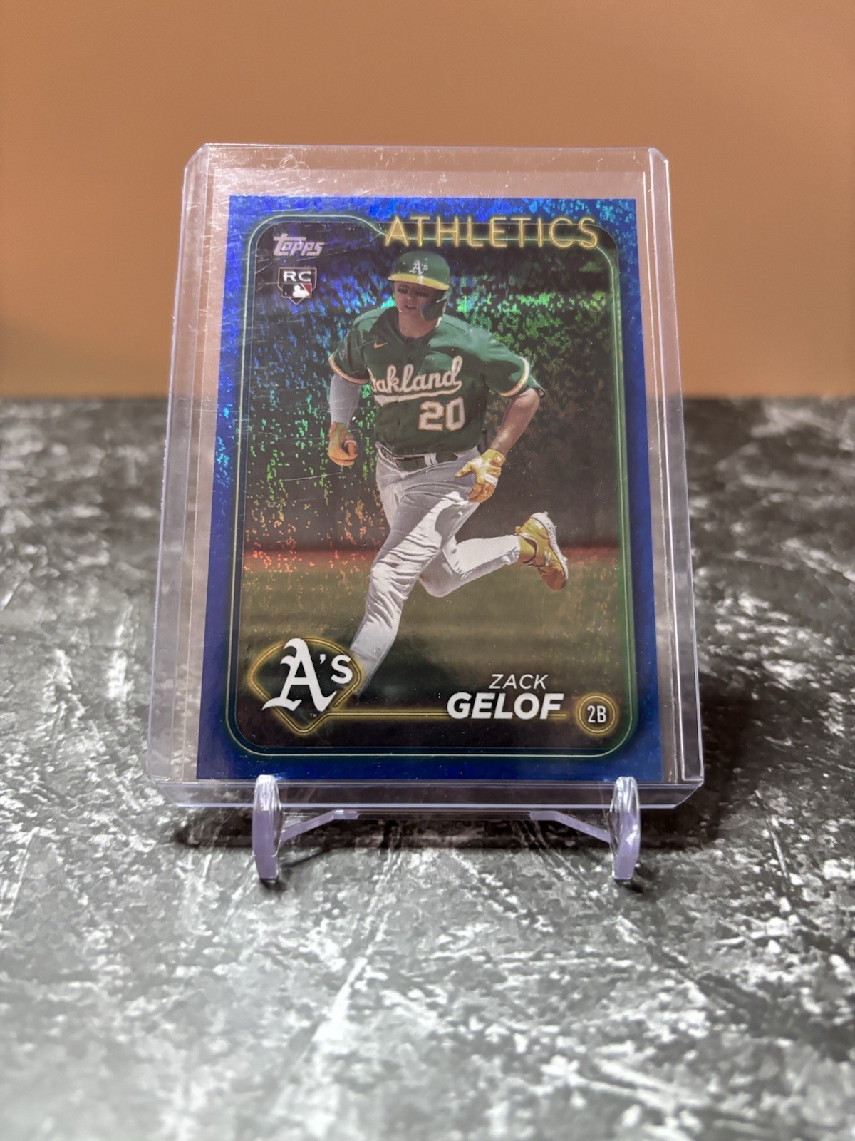 Zack Gelof 2024 Topps #166 Blue Holofoil Oakland Athletics #/999 Rookie