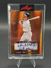 Don Mattingly Auto /12 Leaf Electrum “Hit Man” Inscription Yankees Autograph SSP
