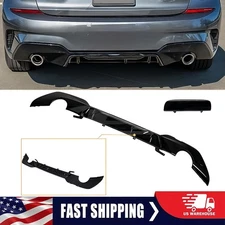 For 19-Up BMW G20 330e 330i | M-Performance GLOSSY BLACK Rear Bumper Diffuser