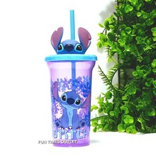 Disney Lilo And Stitch Cup With Lid and Straw 15 Fl Oz Kids Tumbler Bottle Gift