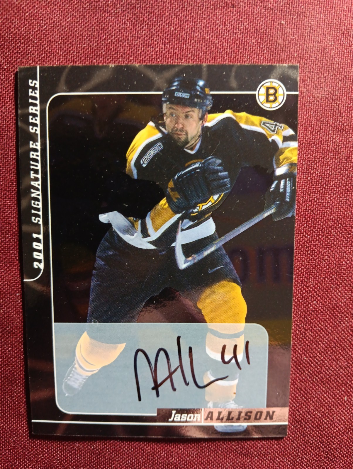 2000-01 ITG Be A Player Signature Series Jason Allison Bruins #19 Auto Nice!