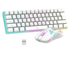 RedThunder 60% Wireless Gaming Keyboard & Mouse Combo, 2500mAh Rechargeable