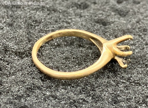 10kYellow Gold High Prong Ring Size 7 w No Stone Scrap Or Repair - Picture 4 of 9