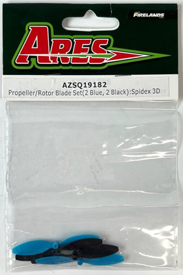 Ares AZSQ19182 Spidex 3D Propeller/Rotor Blade Set (2 Blue/2 Black) New