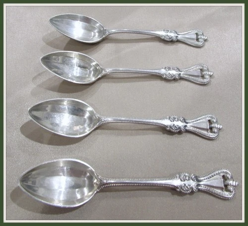 ANTIQUE TOWLE OLD COLONIAL STERLING SILVER DEMITASSE SPOONS - BEAUTIFUL