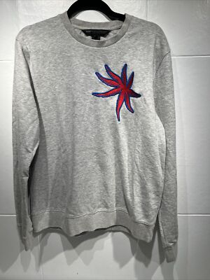 Marc by Marc Jacobs sweat Shirt Palm Tree medium gray embroidered