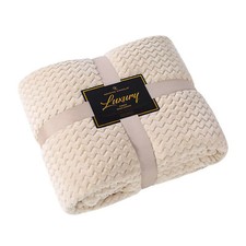 Silentnight Natural Waffle Flannel Fleece Throw - 125x175cm for sale online  | eBay